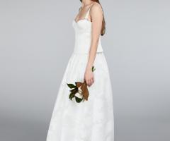 Max Mara Bridal - Bustier in raso con gonna jacquard