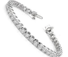 Bracciale argento con brillantini