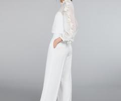 Max Mara  Bridal - Tuta in envers satin e georgette