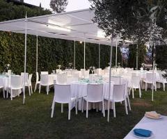 Torre in Pietra - Allestimento del gazebo per il matrimonio