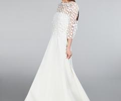 Max Mara Bridal - Abito in radzmir con top in tulle ricamato