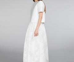 Max Mara Bridal - Top in duchesse con gonna jacquard