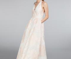 Max Mara Bridal - Abito jacquard color cipria