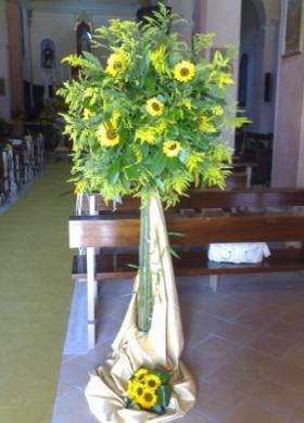 Allestimento country chic per la cerimonia di nozze