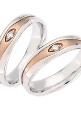 Fedi per il matrimonio in oro bianco e rosa - Collezione Infinito