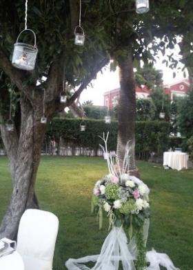 Allestimento della location di matrimonio