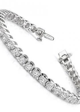 Bracciale argento con brillantini