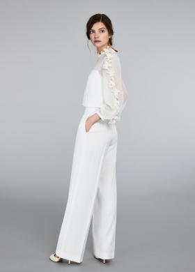 Max Mara  Bridal - Tuta in envers satin e georgette