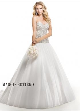 Abito da sposa con scollo a cuore e gonna liscia - Mod. Wendi Maggie Sottero