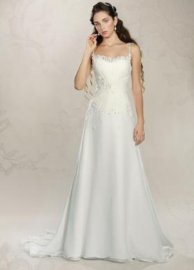 Vestito da sposa con bustino lavorato - Collezione Zaffiro Z19