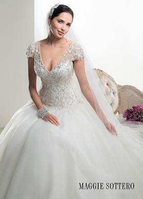 Abito da sposa a maniche corte - Mod. Dawson Maggie Sottero