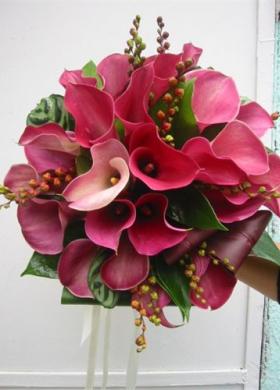 Bouquet di calle fucsia