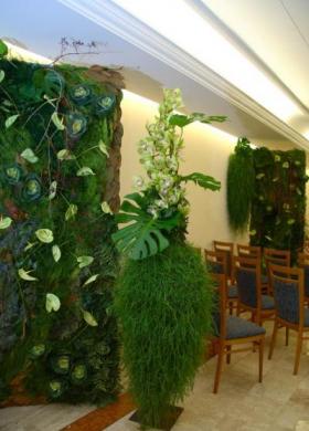 Decorazione in verde per il matrimonio