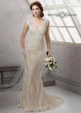 Abito da sposa con ricami - Mod. Francine Sottero & Midgley