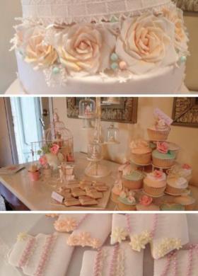 Romantic dessert table