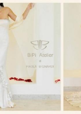 Abito da sposa senza spalline e decori sul bordo della gonna - Atelier di Paola Bignardi