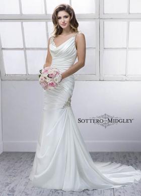 Abito da sposa con dettagli gioiello e strascico - Mod. Zalia Sottero & Midgley