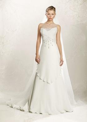 Abito da sposa con scollo a cuore intrecciato - Collezione Zaffiro Z12