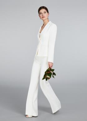 Max Mara Bridal - Giacca in cady  con pantalone in cady