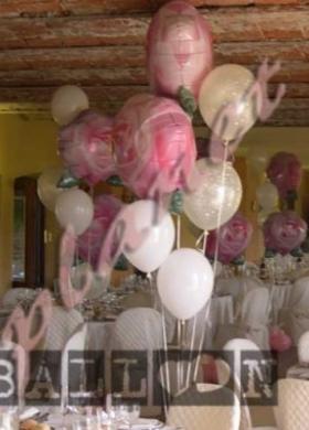 Decorazioni con palloncini per il ricevimento di matrimonio