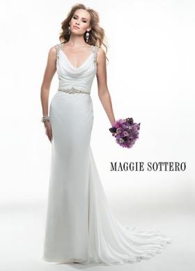 Abito da sposa liscio con cinta gioiello - Mod. Taren Maggie Sottero