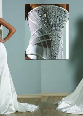 Vestito da sposa a sirena con corpetto di Swarovski - Modello Jolie