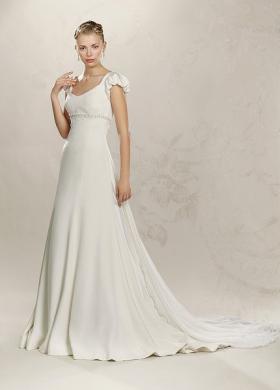 Abito da sposa con maniche corte bombate - Collezione Zaffiro Z23