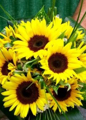 Bouquet di girasoli per la sposa