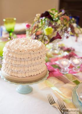 Ruffle cake rosa