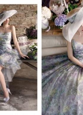 Abito da sposa a fantasia floreale con doppia gonna - Collezione Atmosfere Provenzali