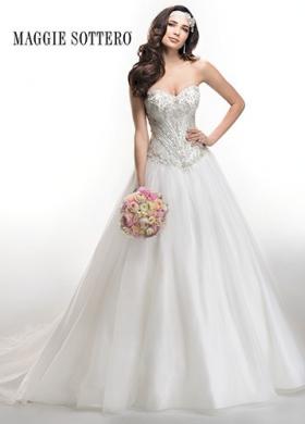 Abito da sposa con bustino stretto gioiello - Mod. Corbin Maggie Sottero