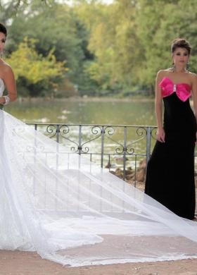 Vestito da sposa a sirena con strascico