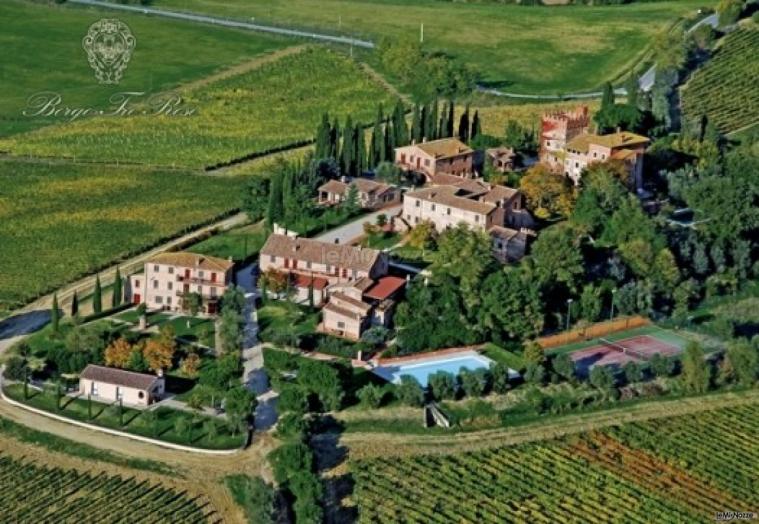 Veduta dell'hotel per matrimoni a Siena