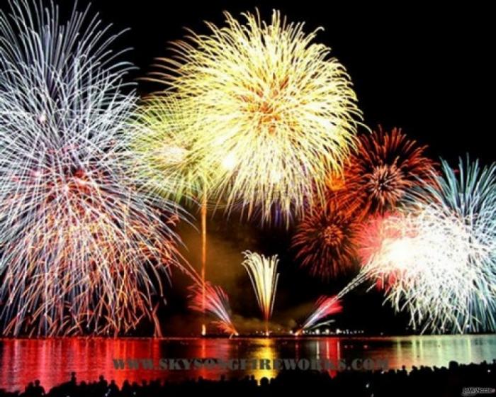 Fuochi d'artificio per il matrimonio