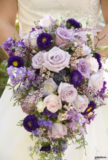 Bouquet cascate viola