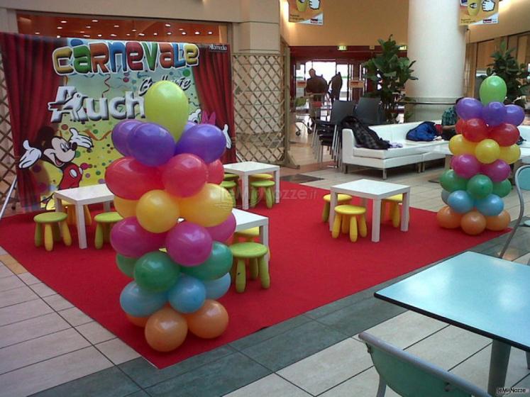 Allestimento con palloncini per eventi