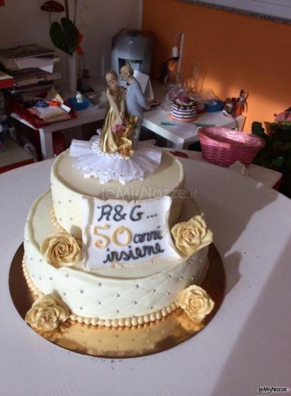 Torta per il 50° anniversario di matrimonio