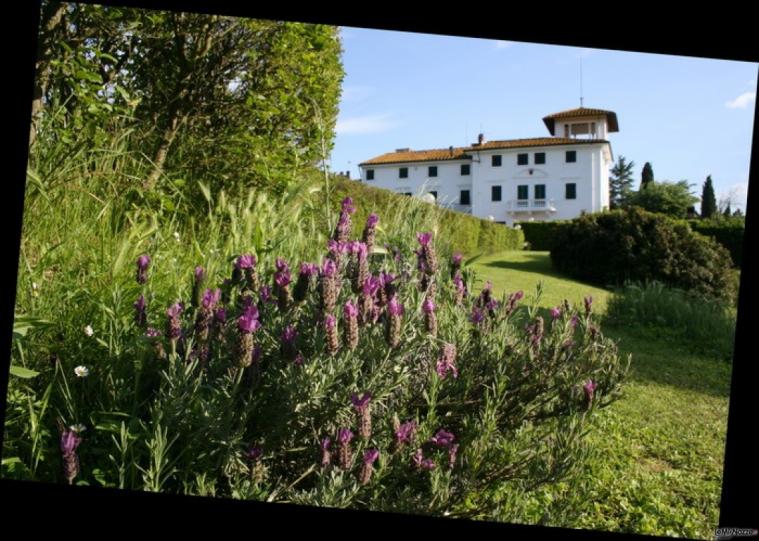 Vista della villa per il matrimonio