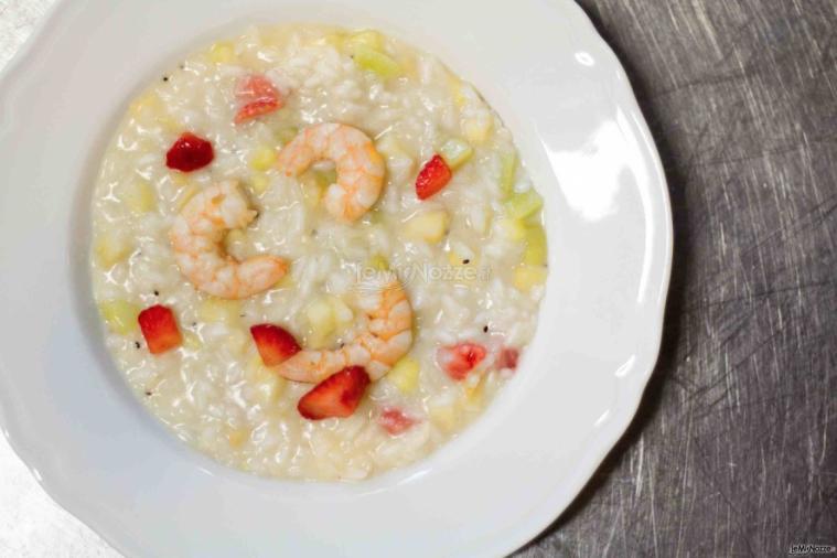 Catering QUC - Risotto ai frutti e gamberi