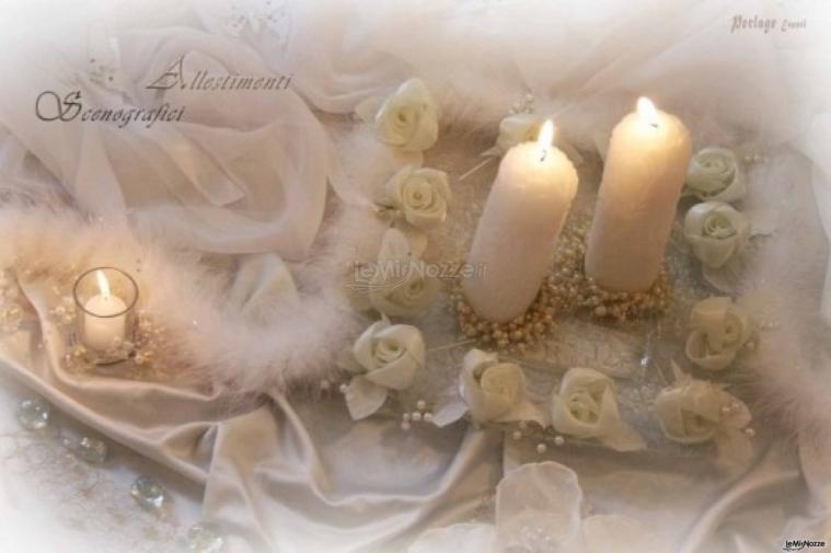 Candele per l\'addobbo della location di matrimonio