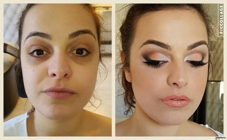 Monica Schiraldi Trucco Sposa - Prova trucco prima e dopo