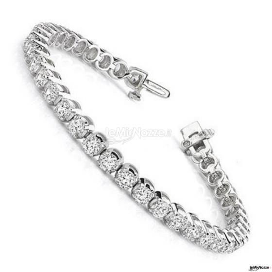 Bracciale argento con brillantini