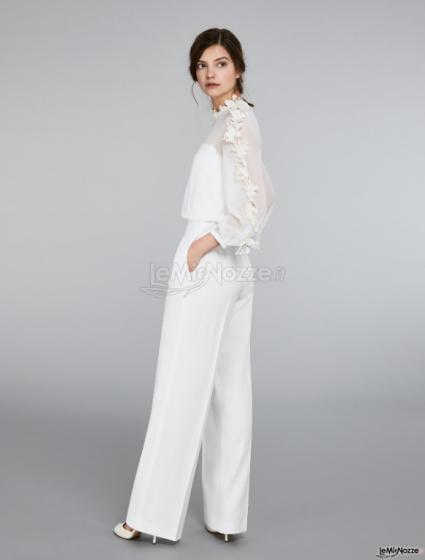 Max Mara  Bridal - Tuta in envers satin e georgette