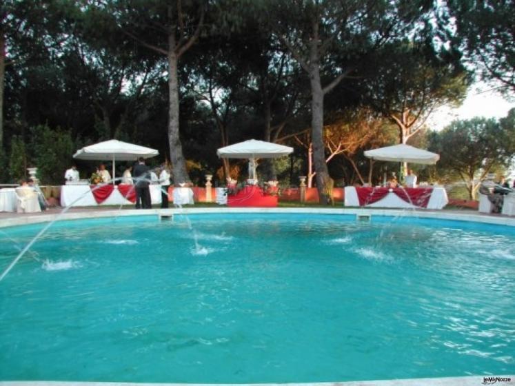 Piscina della location di matrimonio a Roma