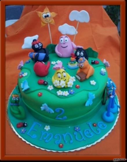 Torta di compleanno con Barbapapà