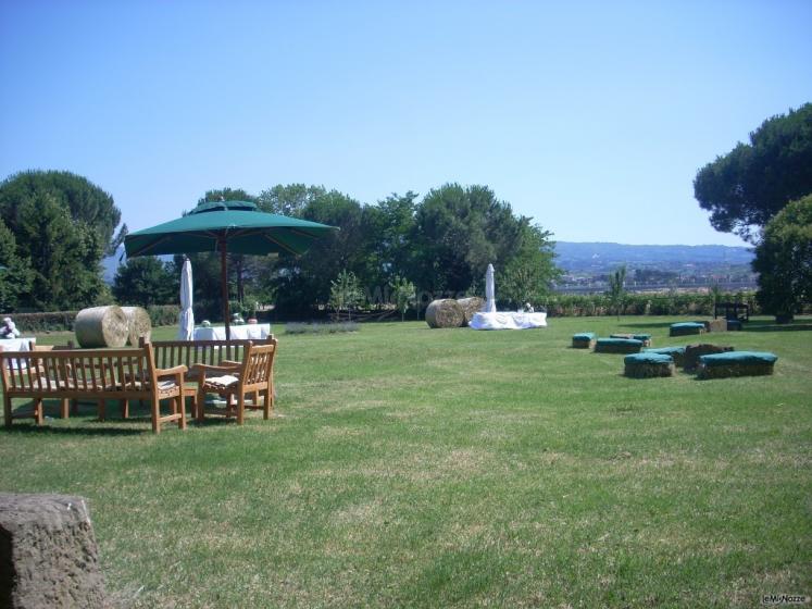 Vista dal giardino della Tenuta Pantano Borghese