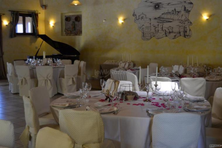 Allestimento per matrimonio nella sala interna