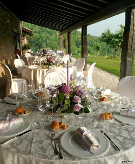 Portico del ristorante per il matrimonio