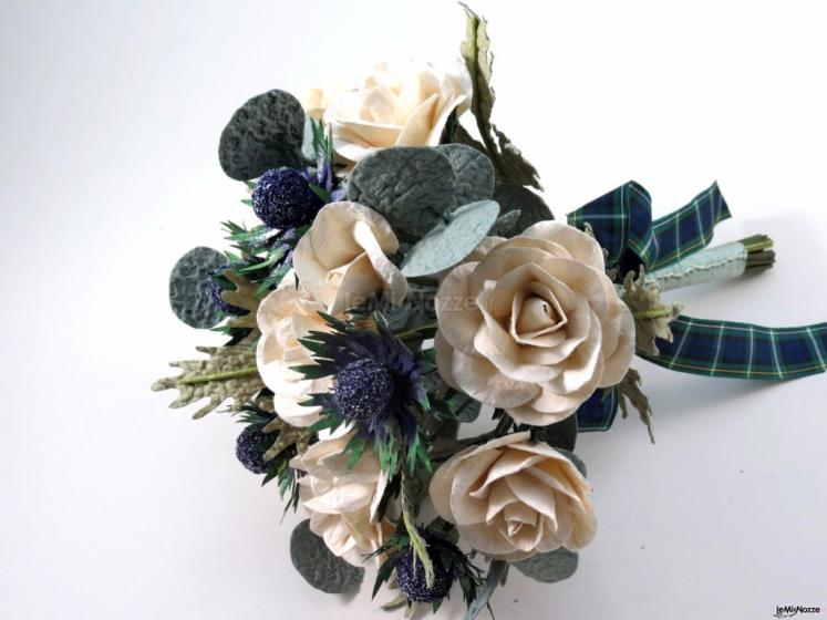 Paper Garden - Bouquet Tartan con carta a mano