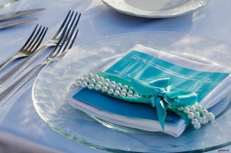 Menu con perle stile Tiffany